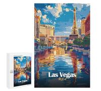 Jigsaw Puzzles 1000 PCS for Adults Las Vegas USA Travel Teenagers Puzzles Hands-on Game Precision Cutting Help The Brain Exercise 1000 PCS