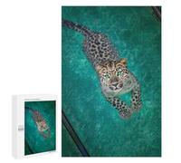 Jigsaw Puzzles 1000 PCS for Adults Leopard Swimming Pool Adventure-2 Puzzles for Teenagers Family Activities Educational Challenge Challenging Game And Family Play 1000 PCS