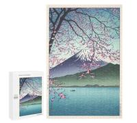 Jigsaw Puzzles 1000 PCS for Adults Mount Fuji with Cherry Blossoms Adult Puzzles Family Games Hand Speed Race Gifts for Friends And Family 1000 PCS