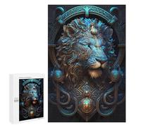 Jigsaw Puzzles 1000 PCS for Adults Mystical Cosmic Blue Lion Teenagers Puzzles Toy Wall Decor Perfect Decoration Challenging To Complete 1000 PCS