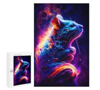Jigsaw Puzzles 1000 PCS for Adults Neon Cosmic Mouse Adult Jigsaw Puzzle Toy Wall Decor Analysis And Logic Challenging To Complete 1000 PCS