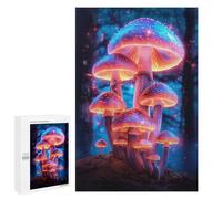 Jigsaw Puzzles 1000 PCS for Adults Neon Magic Mushrooms Puzzles for Adults Fun Games Staycation Kill Time for Birthday, Chrismas 1000 PCS
