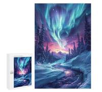 Jigsaw Puzzles 1000 PCS for Adults Neon Northern Lights Adult Jigsaw Puzzle Toy Wall Decor Analysis And Logic Challenging To Complete 1000 PCS