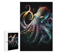 Jigsaw Puzzles 1000 PCS for Adults Neon Octopus Teenagers Puzzles Hands-on Game Precision Cutting Help The Brain Exercise 1000 PCS