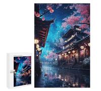 Jigsaw Puzzles 1000 PCS for Adults Neon Tokyo Sakura Nights Teenagers Puzzles Hands-on Game Precision Cutting Help The Brain Exercise 1000 PCS