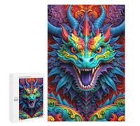 Jigsaw Puzzles 1000 PCS for Adults Ode to The Vibrant Dragon Adult Jigsaw Puzzle Toy Wall Decor Analysis And Logic Challenging To Complete 1000 PCS