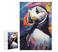 Jigsaw Puzzles 1000 PCS for Adults Painted Puffin Teenagers Puzzles Hands-on Game Precision Cutting Help The Brain Exercise 1000 PCS