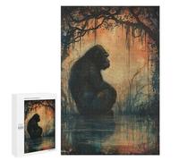 Jigsaw Puzzles 1000 PCS for Adults Pensive Gorilla Puzzles for Adults Fun Games Staycation Kill Time for Birthday, Chrismas 1000 PCS