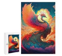 Jigsaw Puzzles 1000 PCS for Adults Phoenix Rising Mythical Firebird Art Jigsaw Puzzle Anti-Stress Toys For Family Fun Deal As Gifts for The Whole Family 1000 PCS