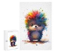 Jigsaw Puzzles 1000 PCS for Adults Rainbow Hedgehog Adult Jigsaw Puzzle Toy Wall Decor Analysis And Logic Challenging To Complete 1000 PCS