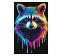 Jigsaw Puzzles 1000 PCS for Adults Rainbow Pop Art Raccoon Adult Jigsaw Toy Wall Decor Difficult Challenge Great Gift for Gaming 1000 PCS