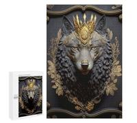 Jigsaw Puzzles 1000 PCS for Adults Regal Wolf Portrait -2 Jigsaw for Adults Anti-Stress Toys A Work of Art Great Gift for Gaming 1000 PCS