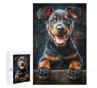 Jigsaw Puzzles 1000 PCS for Adults Smiling Doberman Puppy Teenagers Puzzles Hands-on Game Precision Cutting Help The Brain Exercise 1000 PCS