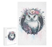 Jigsaw Puzzles 1000 PCS for Adults Snow Owl Watercolor Art Puzzles for Adults Family Games Difficult Hard for Birthday, Chrismas 1000 PCS