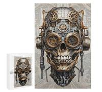 Jigsaw Puzzles 1000 PCS for Adults Steampunk Cogs Skull Gear Adult Jigsaw Puzzle Toy Wall Decor Analysis And Logic Challenging To Complete 1000 PCS