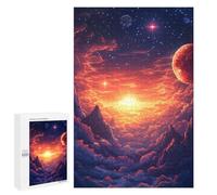 Jigsaw Puzzles 1000 PCS for Adults Sunset in A Starry Sky Adult Jigsaw Puzzle Toy Wall Decor Analysis And Logic Challenging To Complete 1000 PCS