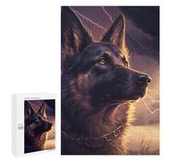 Jigsaw Puzzles 1000 PCS for Adults Thunderstorm German Shepherd Puzzle for Adults Anti-Stress Toys Enhance Memory Great Gift for Gaming 1000 PCS