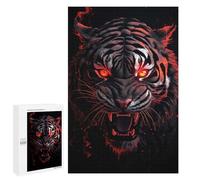 Jigsaw Puzzles 1000 PCS for Adults Tiger Red And Black Animal Puzzles for Adults Fun Games Staycation Kill Time for Birthday, Chrismas 1000 PCS