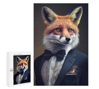 Jigsaw Puzzles 1000 PCS for Adults Well Dressed Fox Teenagers Puzzles Hands-on Game Precision Cutting Help The Brain Exercise 1000 PCS