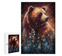 Jigsaw Puzzles 1000 PCS for Adults Whimsical Bear Portrait Jigsaw for Adults Anti-Stress Toys A Work of Art Great Gift for Gaming 1000 PCS