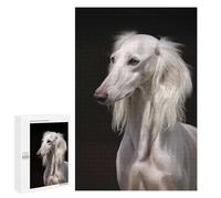Jigsaw Puzzles 1000 PCS for Adults White Saluki Dog Puzzle for Adults Relax Games Hand Speed Race for Birthday, Chrismas 1000 PCS