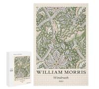 Jigsaw Puzzles 1000 PCS for Adults William Morris Windrush Floral Green Jigsaw Puzzle Anti-Stress Toys For Family Fun Deal As Gifts for The Whole Family 1000 PCS