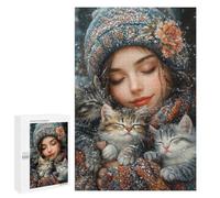 Jigsaw Puzzles 1000 PCS for Adults Winter Cozy Cats-1 Jigsaws for Adults Puzzle Family Activities Challenging To Complete Learning Educational Toys 1000 PCS