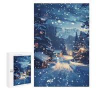 Jigsaw Puzzles 1000 PCS for Adults Winter Village at Twilight Teenagers Puzzles Toy Wall Decor Perfect Decoration Challenging To Complete 1000 PCS