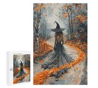 Jigsaw Puzzles 1000 PCS for Adults Witch in Autumn Forest -3 Jigsaws for Adults Puzzle Family Activities Challenging To Complete Learning Educational Toys 1000 PCS