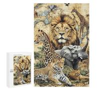 Jigsaw Puzzles 1000 PCS for Teenagers Amazon Safari Wildlife Collage Puzzles for Teenagers But Fun And Humorous Educational Challenge Toy Intellectual Game 1000 PCS