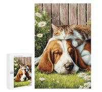 Jigsaw Puzzles 1000 PCS for Teenagers Cat And Dog Dreaming Together Jigsaw Puzzles for Adults Enhance Memory Parent-child Interaction Toy Intellectual Game 1000 PCS