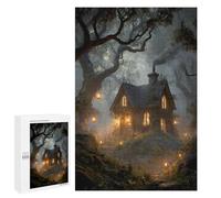 Jigsaw Puzzles 1000 PCS for Teenagers Enchanted Forest Cottage Jigsaws for Adults Puzzle Enhance Memory Educational Challenge Stress Reduction Gifts 1000 PCS