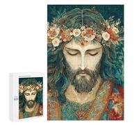 Jigsaw Puzzles 1000 PCS for Teenagers Floral Crowned Serenity Artwork Puzzles for Teenagers But Fun And Humorous Educational Challenge Toy Intellectual Game 1000 PCS