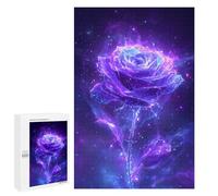 Jigsaw Puzzles 1000 PCS for Teenagers Glowing Neon Rose Art Print Jigsaw Puzzles for Adults Enhance Memory Parent-child Interaction Toy Intellectual Game 1000 PCS