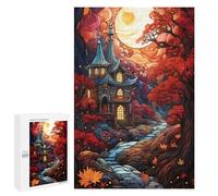 Jigsaw Puzzles 1000 PCS for Teenagers Magical Autumn Castle Scene Jigsaw Puzzles for Adults Enhance Memory Parent-child Interaction Toy Intellectual Game 1000 PCS