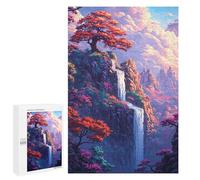Jigsaw Puzzles 1000 PCS for Teenagers Rainbow Mountain Waterfall Scene Jigsaw Puzzles for Adults Enhance Memory Parent-child Interaction Toy Intellectual Game 1000 PCS
