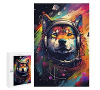Jigsaw Puzzles 1000 PCS for Teenagers Space Wolf DJ Headphones Art Jigsaw Puzzles for Adults Enhance Memory Parent-child Interaction Toy Intellectual Game 1000 PCS