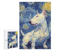 Jigsaw Puzzles 1000 PCS for Teenagers Starry Night Bull Terrier Art Print Puzzles for Teenagers But Fun And Humorous Educational Challenge Toy Intellectual Game 1000 PCS