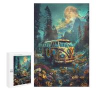 Jigsaw Puzzles 1000 PCS for Teenagers Vivid Van in Fantasy Forest Puzzles for Teenagers But Fun And Humorous Educational Challenge Toy Intellectual Game 1000 PCS