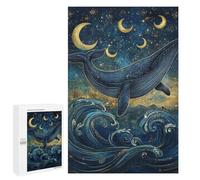 Jigsaw Puzzles 1000 PCS for Teenagers Whale Dreams in Moonlight-1 Puzzles for Teenagers But Fun And Humorous Educational Challenge Toy Intellectual Game 1000 PCS