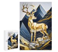 Jigsaw Puzzles 1000 PCS for Teenagerss Abstract Gold Deer Jigsaws for Adults Relax Games Precision Cutting Deal As Gifts for The Whole Family 1000 PCS