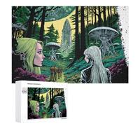 Jigsaw Puzzles 1000 PCS for Teenagerss Alien Forest Encounter Jigsaws for Adults Hands-on Game But Fun And Humorous Deal As Gifts for The Whole Family 1000 PCS