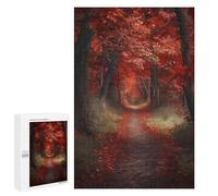 Jigsaw Puzzles 1000 PCS for Teenagerss Autumn Forest Path Jigsaw for Adults Anti-Stress Toys Perfect Decoration Stress Reduction Gifts 1000 PCS
