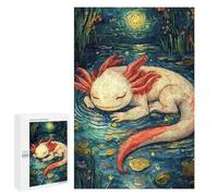 Jigsaw Puzzles 1000 PCS for Teenagerss Axolotl Sleeping Starry Night Jigsaw for Adults Hands-on Game But Fun And Humorous for Birthday, Chrismas 1000 PCS