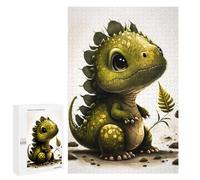 Jigsaw Puzzles 1000 PCS for Teenagerss Baby Dinosaur with Ferns Jigsaw for Adults Hands-on Game Wall Art Challenging To Complete 1000 PCS