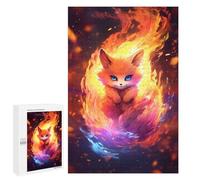 Jigsaw Puzzles 1000 PCS for Teenagerss Baby Kurama Nine Tail Fox Jigsaw for Adults DIY Toys Analysis And Logic Deal As Gifts for The Whole Family 1000 PCS