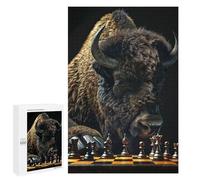 Jigsaw Puzzles 1000 PCS for Teenagerss Bison Chess Jigsaws for Adults Relax Games Precision Cutting Deal As Gifts for The Whole Family 1000 PCS