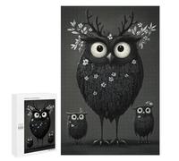Jigsaw Puzzles 1000 PCS for Teenagerss Black And White Owl Family Jigsaws for Adults Hands-on Game But Fun And Humorous Birthday Present, Gifts, 1000 PCS