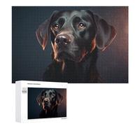 Jigsaw Puzzles 1000 PCS for Teenagerss Black Labrador Retriever Portrait Jigsaws for Adults Hands-on Game But Fun And Humorous Deal As Gifts for The Whole Family 1000 PCS