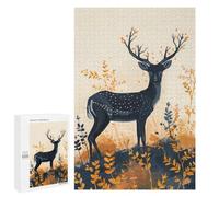 Jigsaw Puzzles 1000 PCS for Teenagerss Black Spotted Deer in Autumn Jigsaw for Adults Hands-on Game But Fun And Humorous for Birthday, Chrismas 1000 PCS